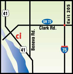 Map to Copenhagen Imports, Sarasota, FL