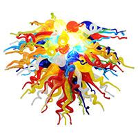 Viz Art Glass Multi Color Chandelier