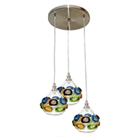 Viz Art Glass Triple Pendant Lighting